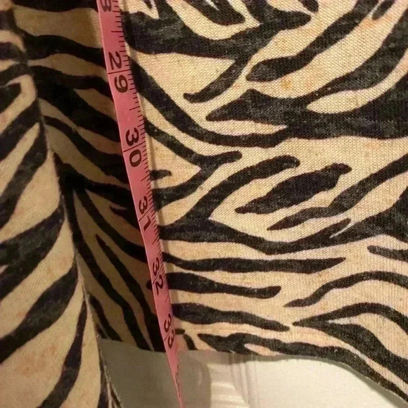 Amma Womens Black Cream Zebra Floral Print Midi High Low Comfortable Dress M - Picture 4 of 12